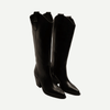 Black Western Knee High Boots