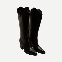Black Western Knee High Boots
