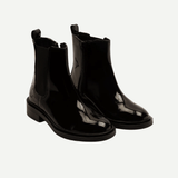 Girls’ Black Patent Chelsea Boots