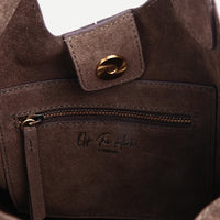 Brown Suede Tote Bag
