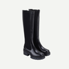 Black Heeled Knee High Boots