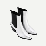 Silver Heeled Ankle Boots