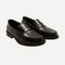 Black Leather Loafers for Men 