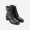 Black Lace-Up Ankle Boots