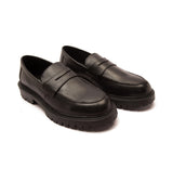 Black Leather Loafers Mens