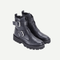 Black Buckle Biker Boots